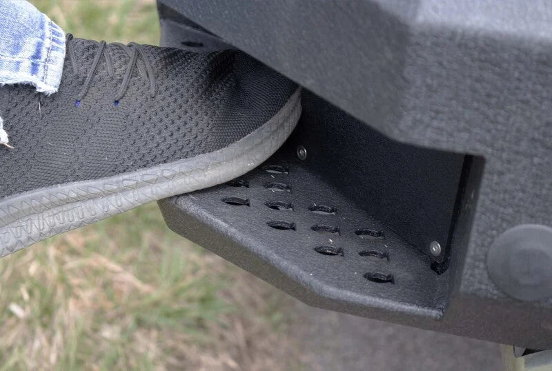 Fishbone Offroad 19-22 Chevy Silverado 1500 Rockfish Rear Bumper - Black Texture - Side View