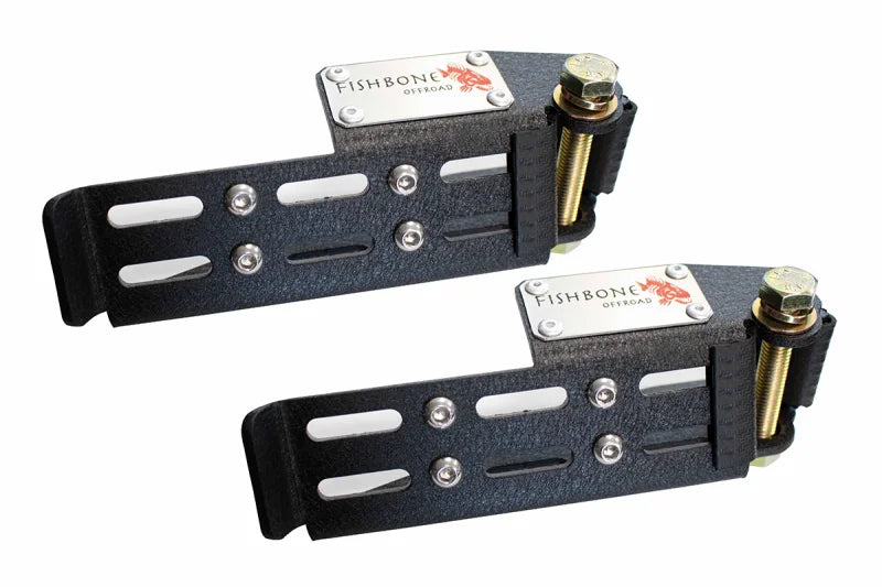 Fishbone Offroad 2007+ Jeep Wrangler/Gladiator Steel - Black Foot Peg Set - Main Product View