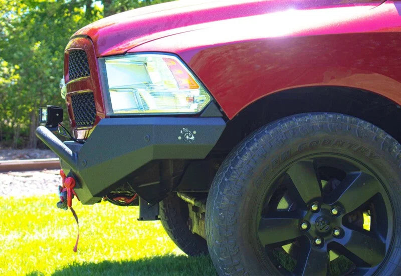 Fishbone Offroad 2009+ Ram 1500 Classic Anglerfish Front Bumper - Black Texture - Back View
