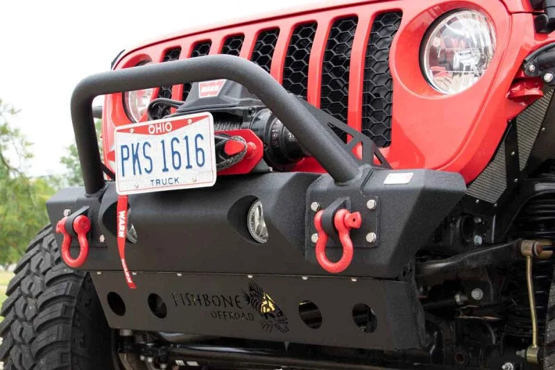 Fishbone Offroad 2018+ Jeep JL/Gladiator Wrangler JL/Gladiator Front Winch Bumper - Black Powdercoat - Additional View 5
