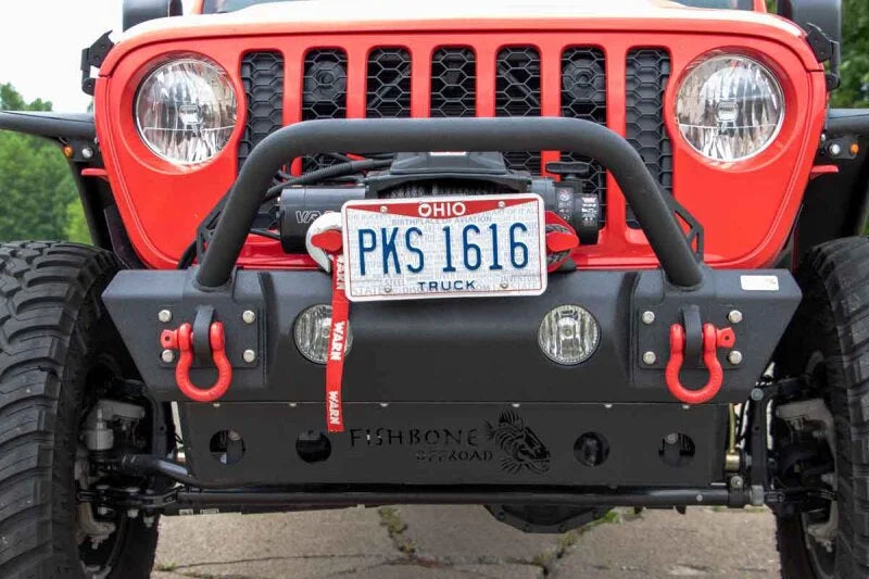 Fishbone Offroad 2018+ Jeep JL/Gladiator Wrangler JL/Gladiator Front Winch Bumper - Black Powdercoat - Additional View 9