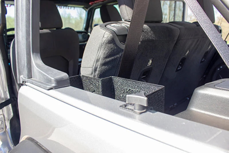Fishbone Offroad 2018+ Jeep JLU Wrangler JL 4 Door Wheel Well Storage Bins - Back View