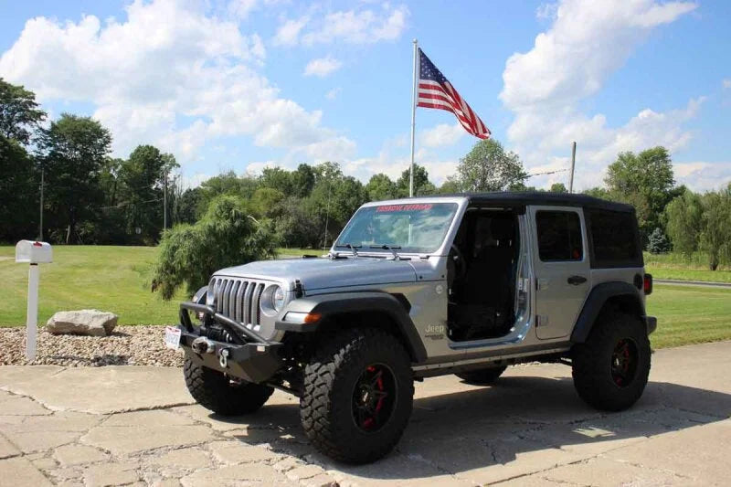 Fishbone Offroad 2018+ Jeep Wrangler JL / 2020+ Gladiator JT Foot Peg Set - Black - Back View