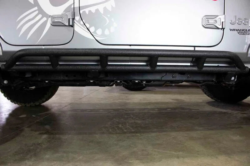Fishbone Offroad 2018+ Jeep Wrangler JL 4 Door Rocker Guards - Back View