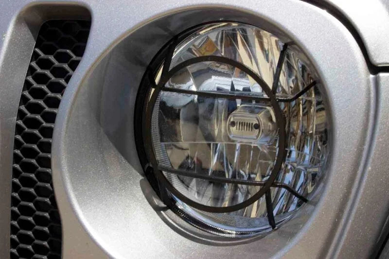 Fishbone Offroad 2018+ Jeep Wrangler JL Aluminum Headlight Guards - Installation View