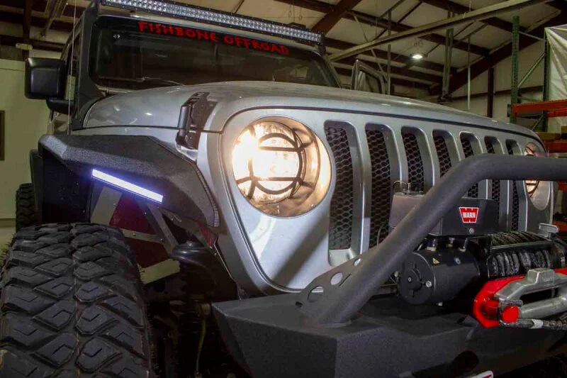 Fishbone Offroad 2018+ Jeep Wrangler JL Aluminum Headlight Guards - Additional View 5