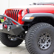 Load image into Gallery viewer, Fishbone Offroad 2018+ Jeep Wrangler JL - Black Aluminum Hawse Fairlead License Plate Mount - Installation View