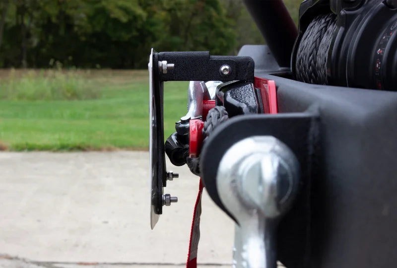 Fishbone Offroad 2018+ Jeep Wrangler JL - Black Aluminum Hawse Fairlead License Plate Mount - Additional View 8