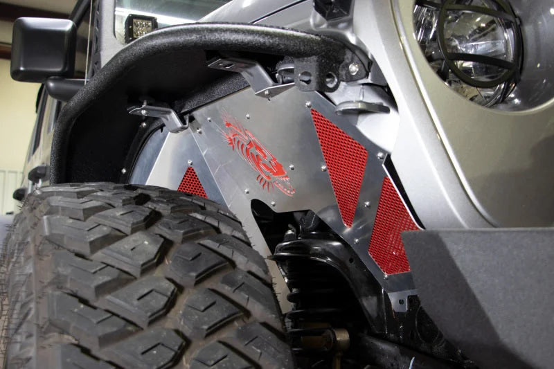 Fishbone Offroad 2018+ Jeep Wrangler JL Front Pair Aluminum Raw Inner Fenders - Additional View 6