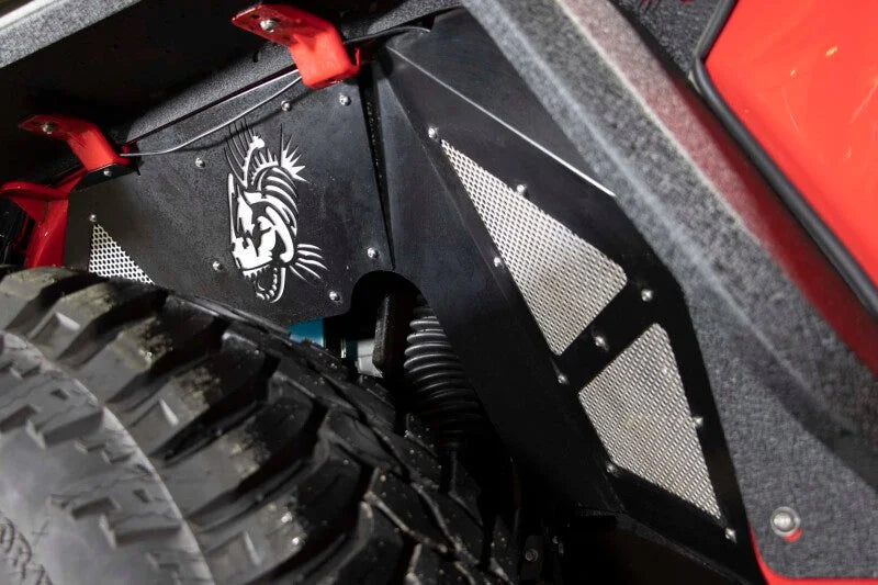 Fishbone Offroad 2018+ Jeep Wrangler JL Front/Rear Set of 4 Aluminum - Blk Powdercoat Inner Fenders - Additional View 6