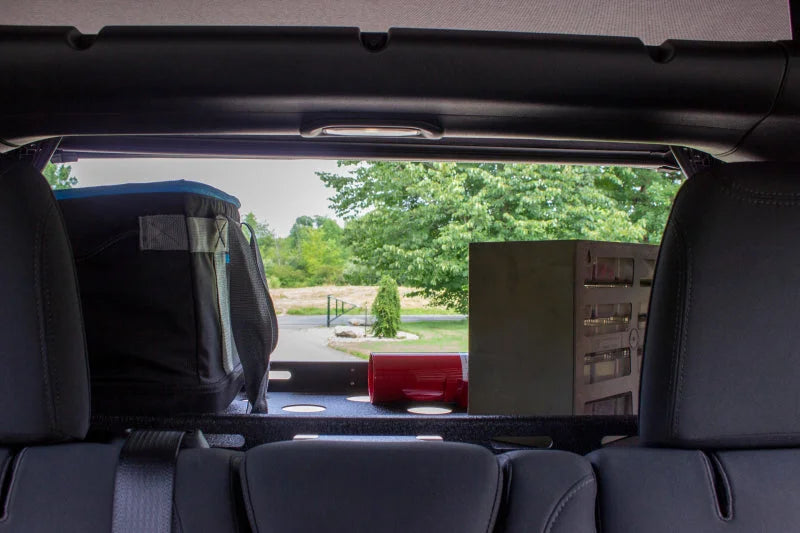 Fishbone Offroad 2018+ Jeep Wrangler JL Interior Storage Rack - Back View