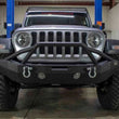 Load image into Gallery viewer, Fishbone Offroad 2018+ Jeep Wrangler JL Mid-Width Winch Front Bumper - Installation View