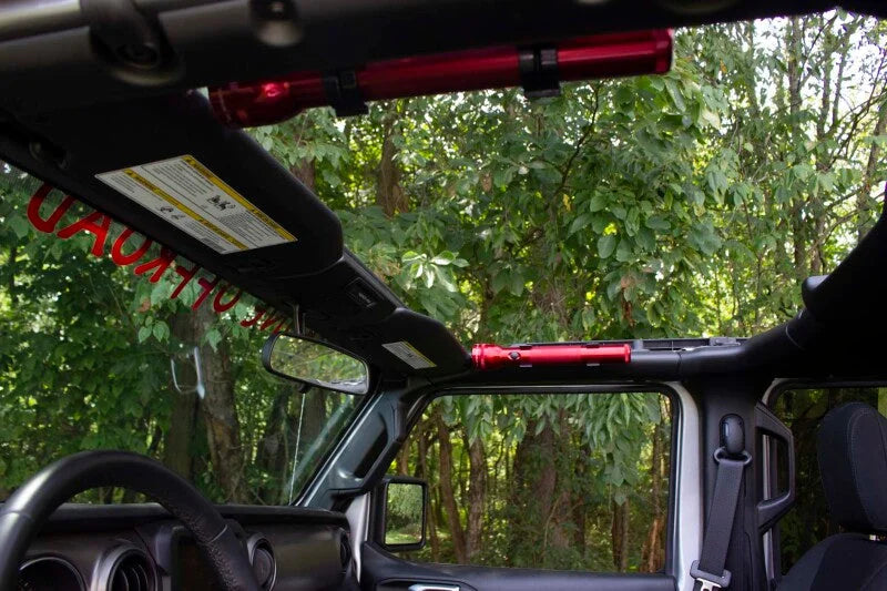 Fishbone Offroad 2018+ Jeep Wrangler JL Roll Bar Flashlight Mount Front - Side View