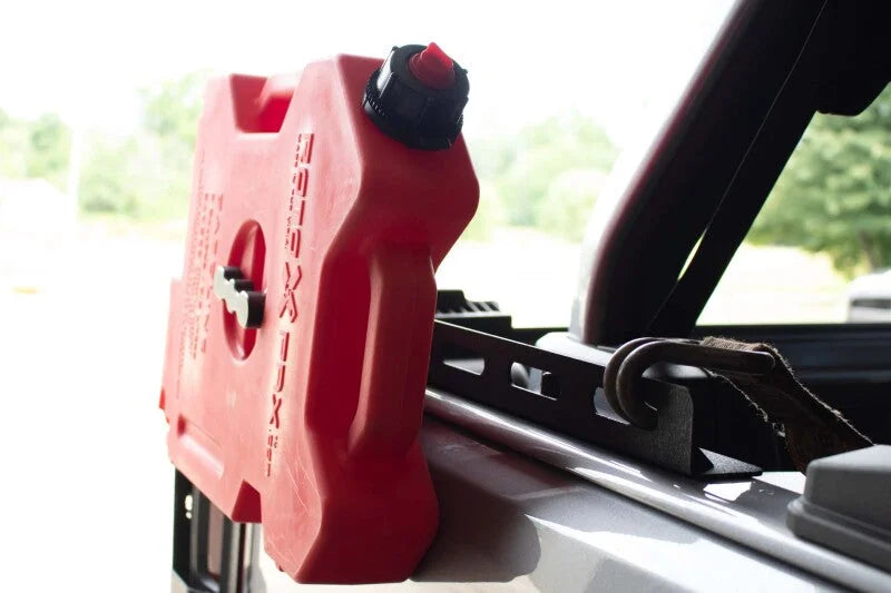Fishbone Offroad 2018+ Jeep Wrangler JL Tub Rail Tie Downs Steel Powdercoat - Side View