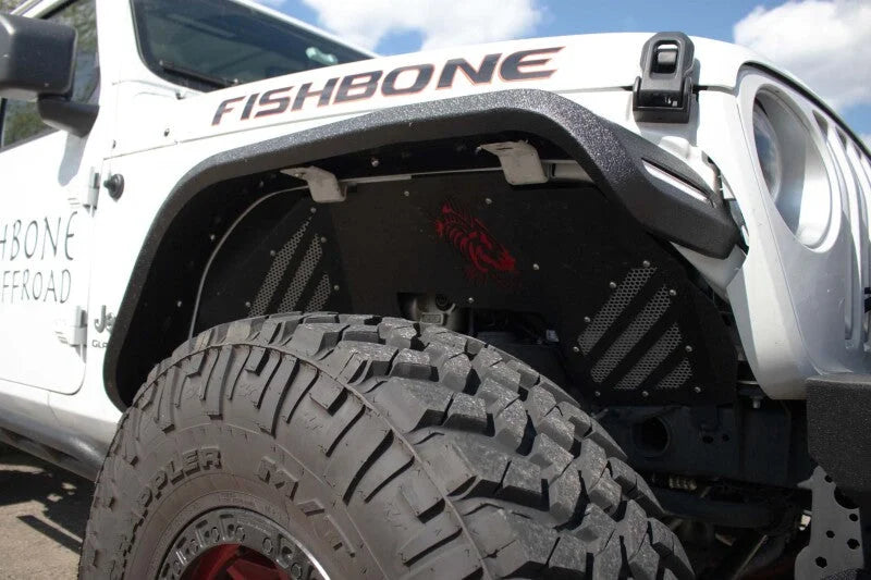 Fishbone Offroad 2018+ Jeep Wrangler JL/JLU/2020+ Gladiator JT  Alum Front Fender Flares  - Black - Additional View 14