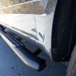 Load image into Gallery viewer, Fishbone Offroad 2019+ Chevrolet Silverado 1500 Double Cab Oval Side Steps - Black Textured - Back View