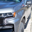 Load image into Gallery viewer, Fishbone Offroad 2019+ Chevrolet Silverado 1500 Double Cab Oval Side Steps - Black Textured - Installation View