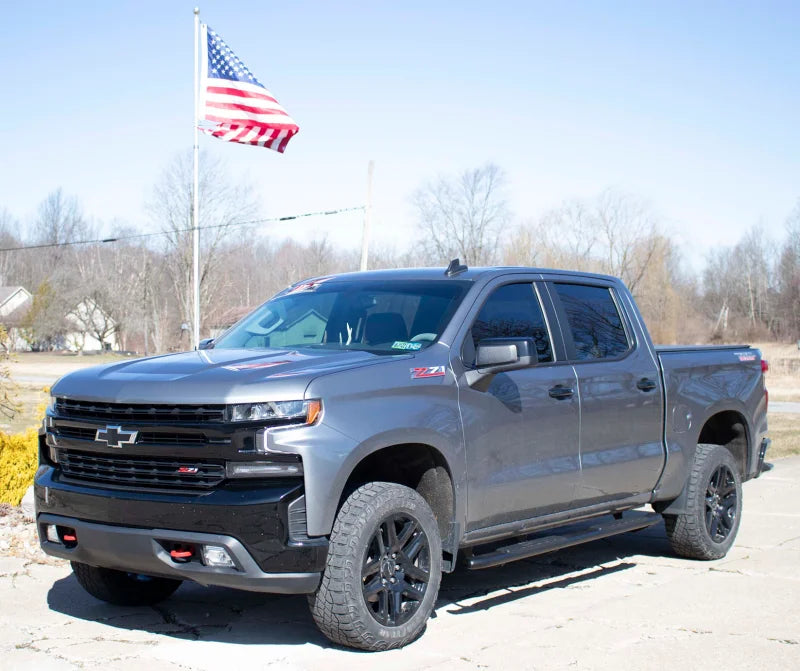 Fishbone Offroad 2019+ Chevrolet Silverado 1500 Double Cab Oval Side Steps - Black Textured - Additional View 6