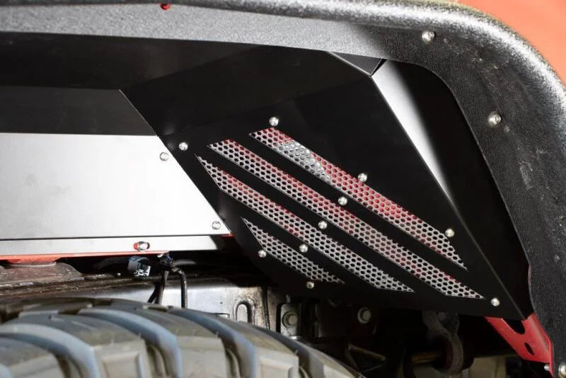 Fishbone Offroad 2020+ Jeep Gladiator Inner Fenders Rear Raw Aluminum - Installation View