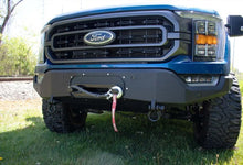 Load image into Gallery viewer, Fishbone Offroad 2021+ F150 Pelican Winch Plate Only (Fits FB22366) - Black Texture - Installation View