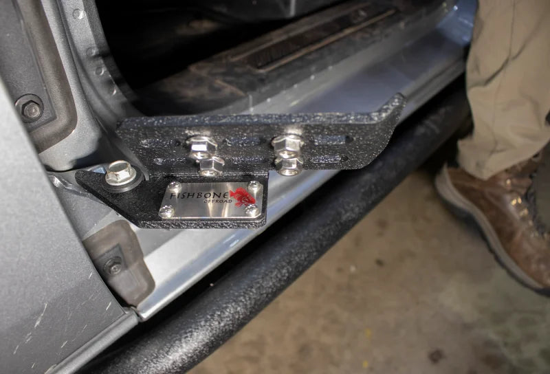 Fishbone Offroad 2021+ Ford Bronco Foot Pegs - Black - Back View