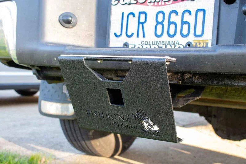 Fishbone Offroad 2In Receiver Hitch Mounted Step - Black Powdercoat Steel - Side View