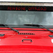 Load image into Gallery viewer, Fishbone Offroad 97-06 Jeep Wrangler TJ 52In Light Bar Bracket - Black Textured Powdercoat - Installation View