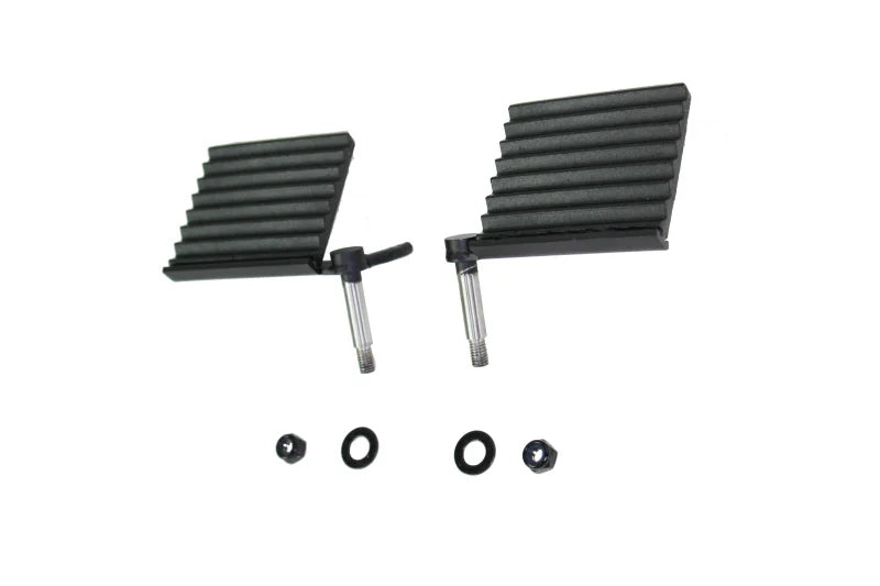 Fishbone Offroad 76-06 Jeep CJ YJ TJ Wrangler Foot Peg Set Gloss - Black - Installation View