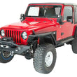Load image into Gallery viewer, Fishbone Offroad 87-06 Jeep TJ/YJ Wrangler TJ/YJ Steel Front Bumper W/LEDs - Blk Textured Powercoat - Side View