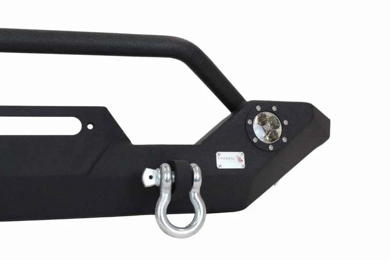 Fishbone Offroad 87-06 Jeep TJ/YJ Wrangler TJ/YJ Steel Front Bumper W/LEDs - Blk Textured Powercoat - Additional View 8