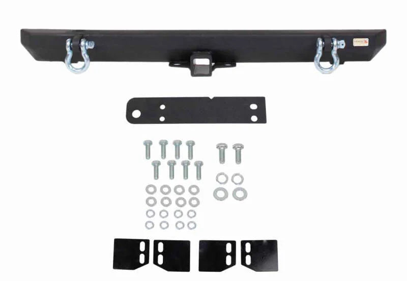 Fishbone Offroad 87-06 Jeep YJ/TJ Wrangler TJ Wrangler Rear Bumper w Receiver - Back View