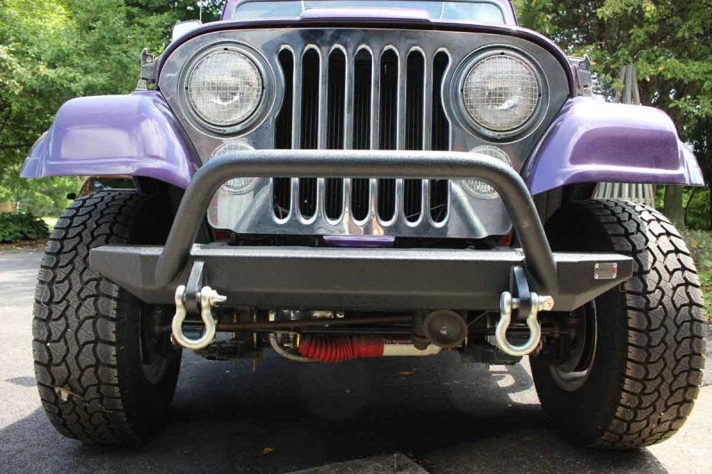 Fishbone Offroad 87-95 Jeep YJ YJ Wrangler Piranha Front Bumper w Tube Guard - Side View
