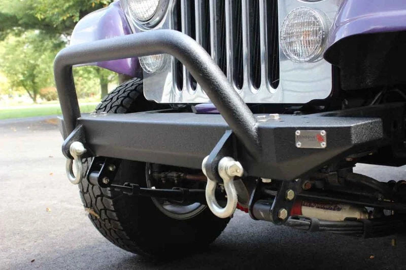 Fishbone Offroad 87-95 Jeep YJ YJ Wrangler Piranha Front Bumper w Tube Guard - Back View