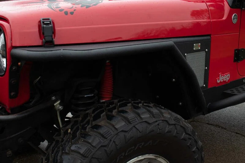 Fishbone Offroad 97-06 Jeep Wrangler Front Fenders Paintable Mesh Upgrade - Back View