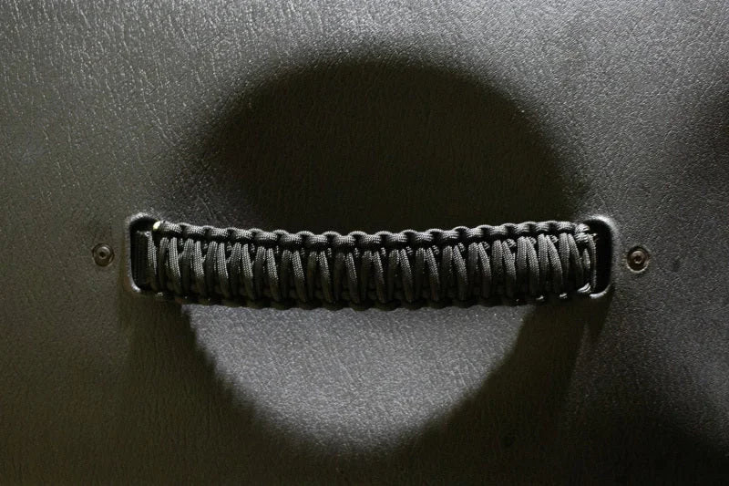 Fishbone Offroad 97-06 Jeep Wrangler Paracord Door Handles - Black - Installation View
