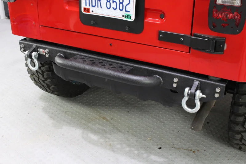 Fishbone Offroad 97-06 Jeep Wrangler TJ Rear Bumper W/Step Piranha Series - Back View