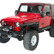 Load image into Gallery viewer, Fishbone Offroad 97-06 Jeep Wrangler TJ Rubicon Front Bumper - Blk Txtrd Powdercoat Piranha Series - Side View