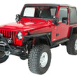 Load image into Gallery viewer, Fishbone Offroad 97-06 Jeep Wrangler TJ Rubicon Steel Front Bumper W/Stinger - Blk Txtrd Pwdercoat - Side View