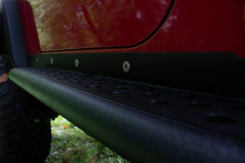 Fishbone Offroad 97-06 Jeep Wrangler TJ Steel Rock Slider - Black Textured Powdercoat - Additional View 8