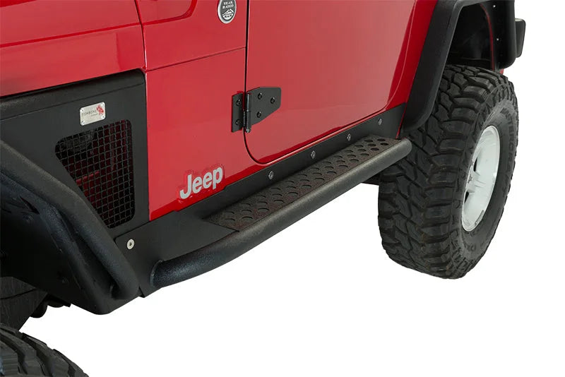 Fishbone Offroad 97-06 Jeep Wrangler TJ Steel Rock Slider - Black Textured Powdercoat - Additional View 10