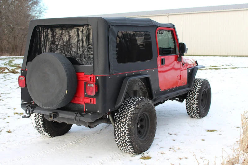 Fishbone Offroad 97-06 Jeep Wrangler TJ Steel Tube Fenders Front 3In Flare - Blk Textured Powdercoat - Additional View 7