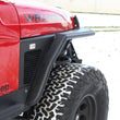 Load image into Gallery viewer, Fishbone Offroad 97-06 Jeep Wrangler TJ Steel Tube Fenders Rear 3In Flare - Blk Textured Powdercoat - Back View