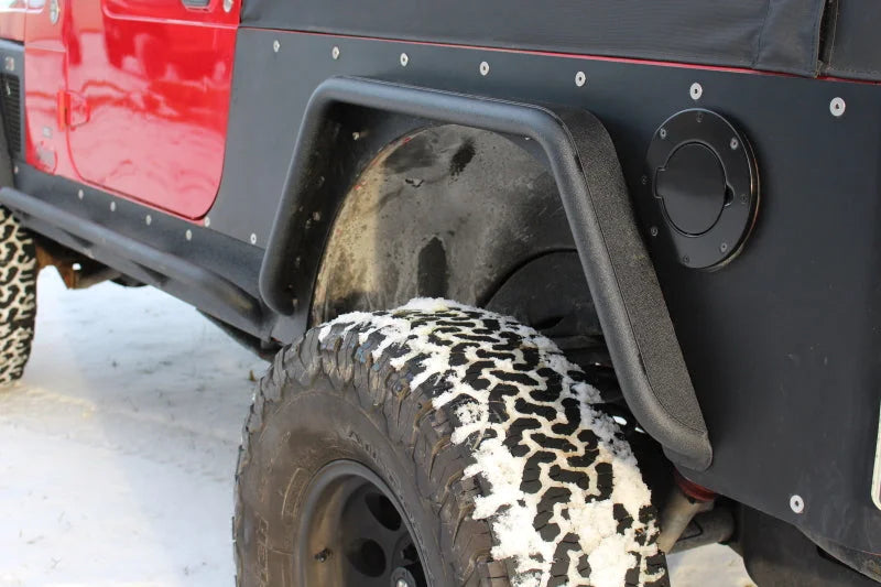 Fishbone Offroad 97-06 Jeep Wrangler TJ Steel Tube Fenders Rear 3In Flare - Blk Textured Powdercoat - Additional View 12