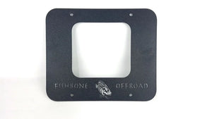 Fishbone Offroad 97-06 Jeep Wrangler TJ Tailgate Plate - Black Textured Powercoat Aluminum - Main Product View