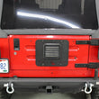 Load image into Gallery viewer, Fishbone Offroad 97-06 Jeep Wrangler TJ Tailgate Plate - Black Textured Powercoat Aluminum - Back View