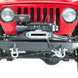 Load image into Gallery viewer, Fishbone Offroad 97-06 Jeep Wrangler TJ Winch Plate Steel - Black Textured Powdercoat Piranha Series - Back View