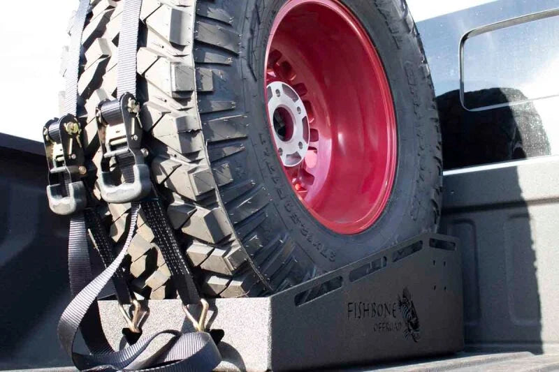 Fishbone Offroad Bed Mounted Spare Tire Mount - Side View