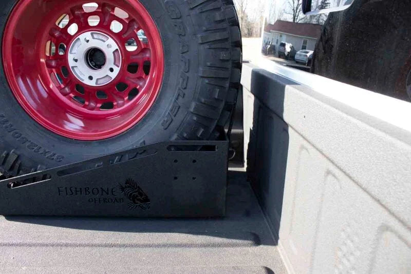 Fishbone Offroad Bed Mounted Spare Tire Mount - Back View