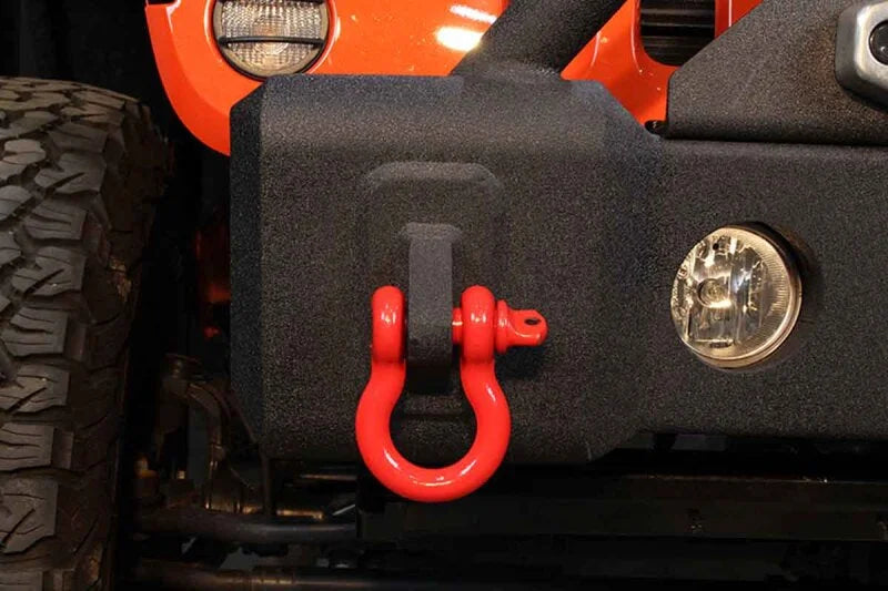 Fishbone Offroad D Ring 3/4In Red 2 Piece Set - Side View
