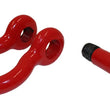 Load image into Gallery viewer, Fishbone Offroad D Ring 3/4In Red 2 Piece Set - Back View